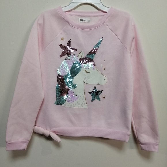 BNWT Epic Threads Girls Sweater Pink Size Large - Picture 1 of 3
